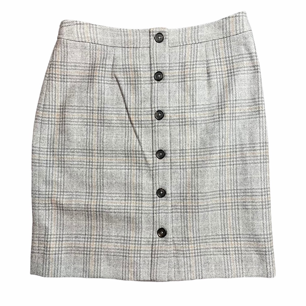 Brooks brothers 346 Gray Button Down Skirt